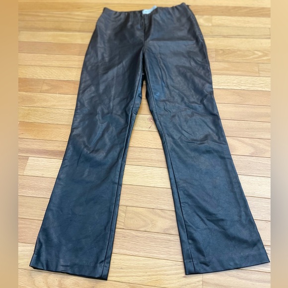 Tuckernuck Ashford Black Faux Leather Pants Size S - Picture 2 of 4